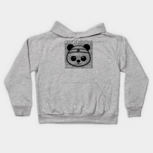 Karate Panda created out of type Kids Hoodie